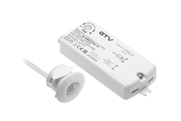 Spínač bezdotykový PIR 230V/250W, kabel 2m, bílý