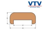 Madlo dřevěné MD 4520 2,5m c.87 Madlo dřevěné MD 4520 2,5m c.87