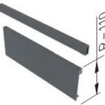 Zásuvkový Box Slim vnitř. zásuvka C+D čelní panel+reling 110/1200mm Antracit vysoká + extra vysoká z