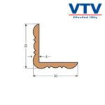 Lišta dřevěná LDO 3030 2,5m c.21 Lišta dřevěná LDO 3030 2,5m c.21