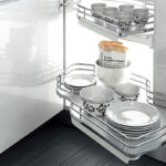 Karusel vysuvny levý, Bílý/chrom COMBIS pro dvířka 450mm Karusel vysuvny levý, Bílý/chrom COMBIS pro dvířka 450mm