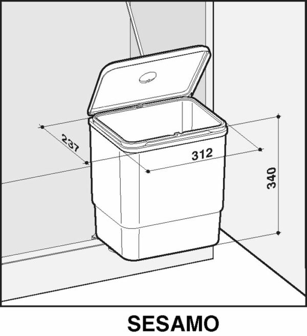 Kos odpadkový SESAMO 16EK9011 16L