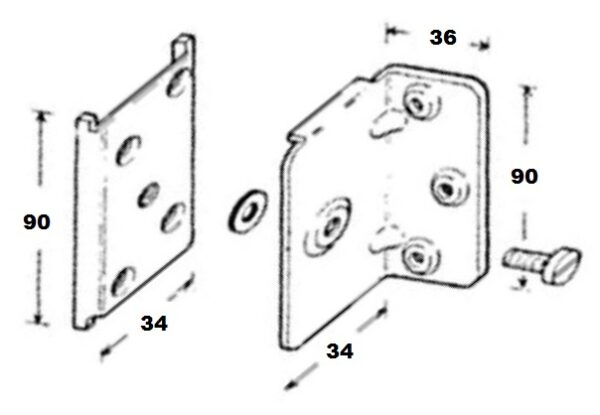 Postelové kování Model 606, stabilo-fix (sada 2ks)