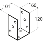 PSO 100 (101*120*5) Patka sloupku 100