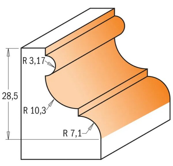 C95650111 C956 Multiprofilová fréza s ložiskem - D47,5x28,5 S=12 HW