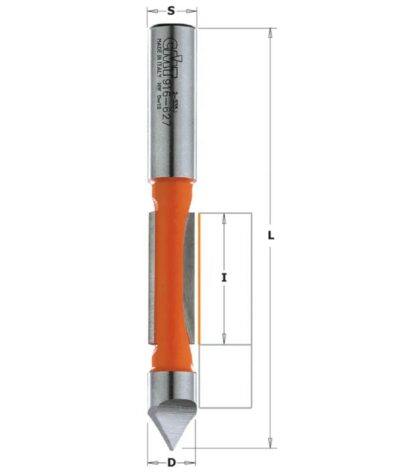 C91608011 C916 Ořezávací fréza na otvory – D8x19 L64 S=8 Z1 HW