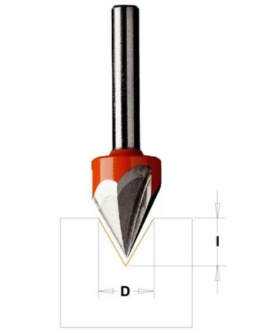C95800111 C958 Fréza na V drážku – 60° D12,7×11 S=8 HW