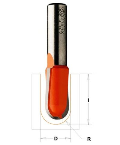 C91403211 C914 Čelní vypouklá fréza – R1,6 D3,2×9,5 S=8 HW