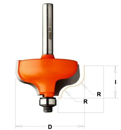 C96006411 C960 Profilová fréza s ložiskem CMT – R6,4 D38,1×18 S=8 HW