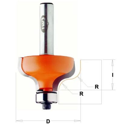 C95904011 C959 Profilová fréza s ložiskem – R4 D28,7×13 S=8 HW