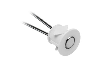 Spínač dotykový stmívatelný 12V/36W, 24V/72W, 3A, bílý, pro otvor 18mm, mini AMP