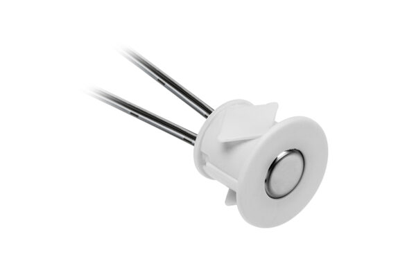 Spínač dotykový stmívatelný 12V/36W, 24V/72W, 3A, bílý, pro otvor 18mm, mini AMP