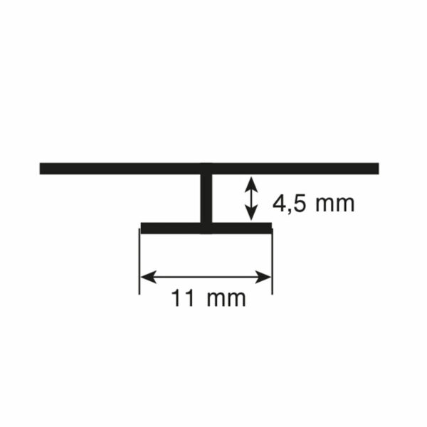 Rocko profil T-Profil 2800mm - bronz