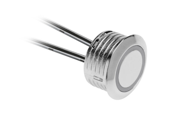 Spínač dotykový stmívatelný 12V/20W, kabel 1500mm, chrom, mini AMP