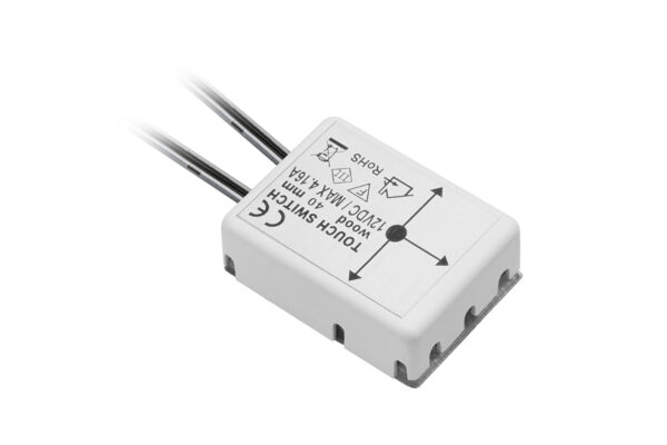 Spínač pod desku, material o síle do 40mm, 12V/50W, 4A, kabel 150mm, mini AMP
