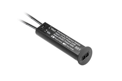 Spínač Univerzální bezkontaktní, černý, 12V/24W, 24V/48W, 2A, stmívatelný, mini AMP