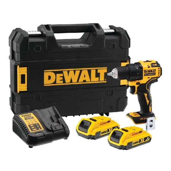 DCD708D2T DeWALT Aku bezuhlíková vrtačka/šroubovák 18 V XR Li-Ion, 2x 2,0Ah, TSTAK