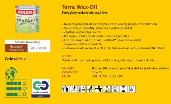 ADLER Terra wax-Oil bezbarvy  0,75L