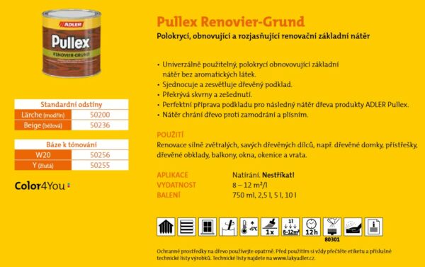 ADLER Pullex Renovier-Grund bezova  0,75L