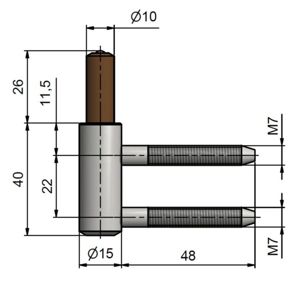 Závěs dver.80/10 SD22/M7 stříbrný 97320530