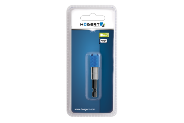 Magnetický držák 60mm pro šestihrané šroubovací bity 1/4 modrý