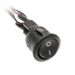 Spínač kolébkový černý 23mm 12V/36W, 24V/72W, 3A, kabel 1,4m, mini AMP