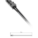 Konektor mini AMP, samec, kabel 2m, 3A, IP20